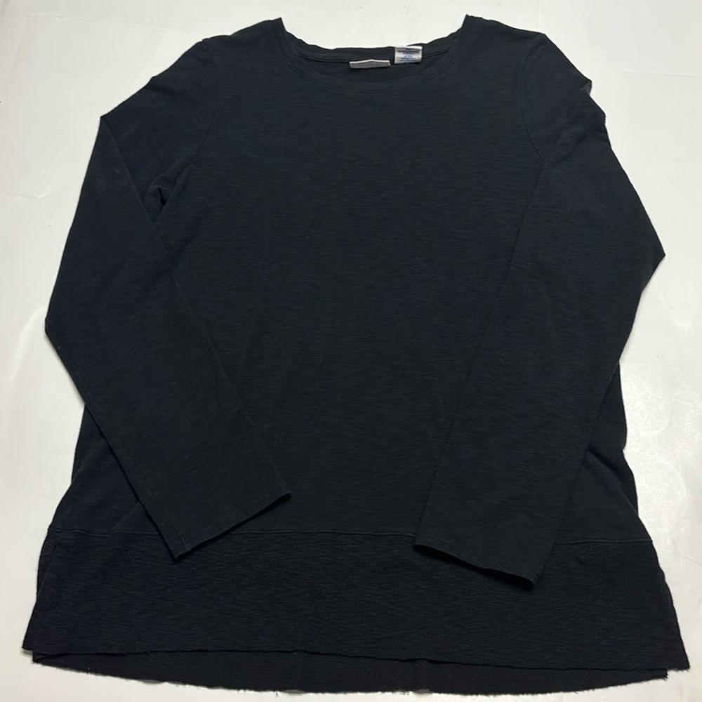 SIGRID OLSEN women’s long sleeve black top size medium
